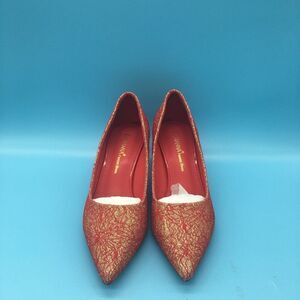 Eastanna Women Sexy Mesh Pointed Toe Low Heels Pumps